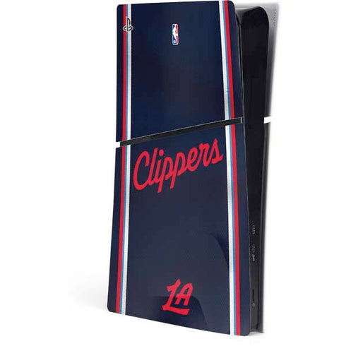 NBA Los Angeles Clippers Distressed Red PS5 Slim Digital Edition Console Skin